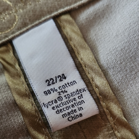 Vangie Signature Corduroy Blazer Jacket Size 22/24 | Tan Fuzzy Lined Western Y2K - Picture 7 of 7